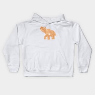 gold lucky  elephant Kids Hoodie